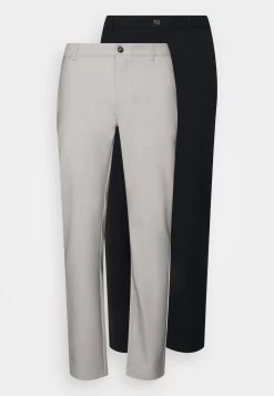 Pier One 2 Pack - Trousers - Mottled Light Grey/Black
