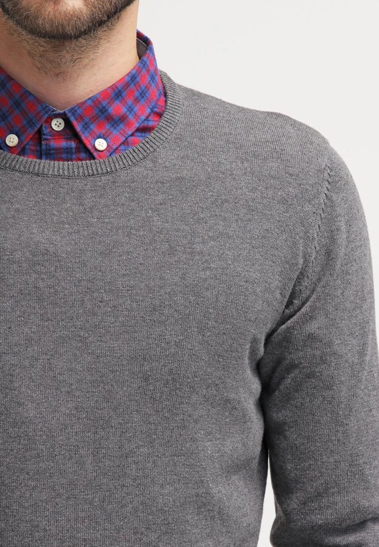 Pier One Basic Crewneck - Jumper - Dark Grey Melange 6 Pier One Basic Crewneck - Jumper - Dark Grey Melange - Image 4