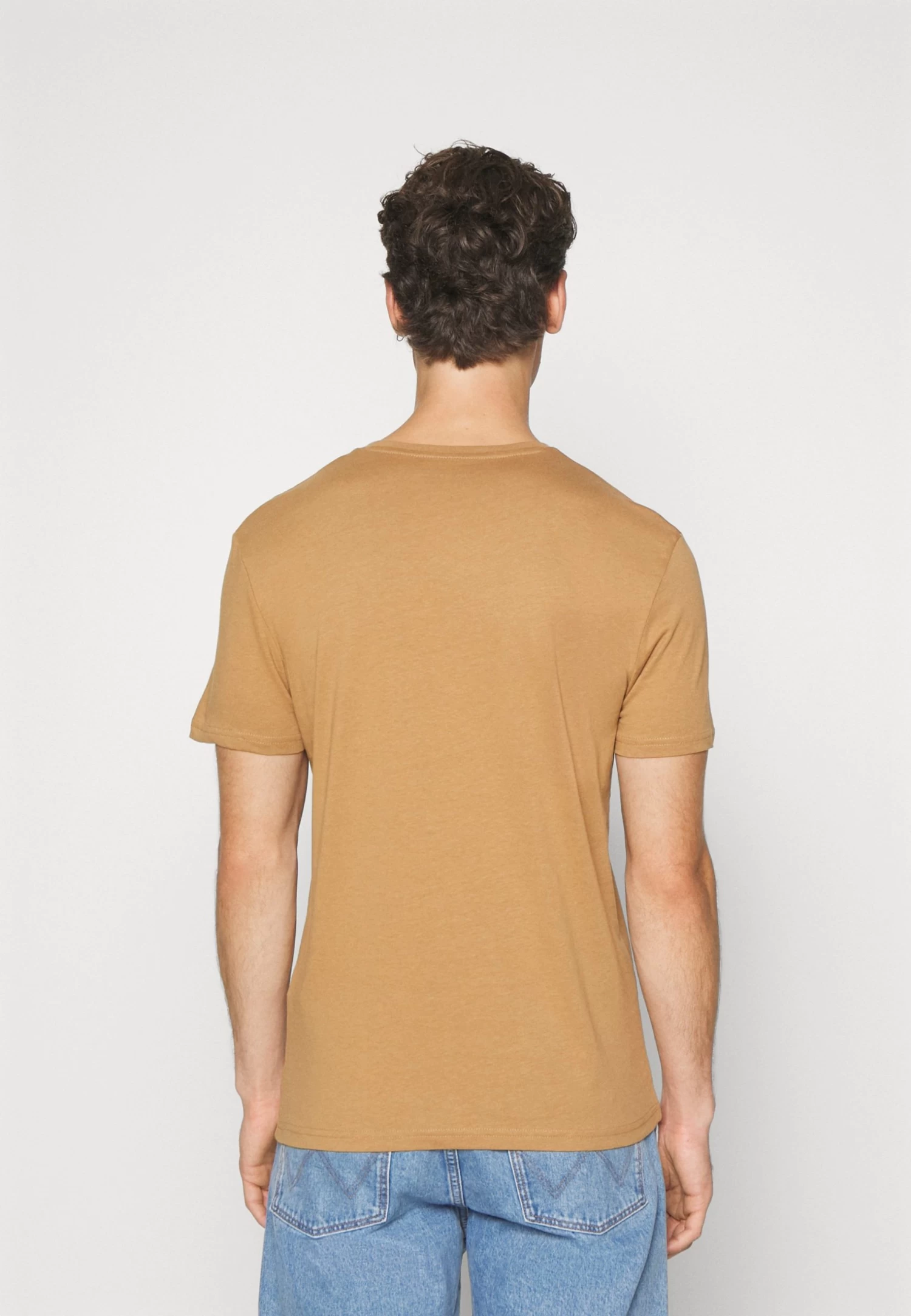 Pier One V Neck Bird Tonal 3 Pack - Basic T-Shirt - Light Brown/White/Dark Blue 4 Pier One V Neck Bird Tonal 3 Pack - Basic T-Shirt - Light Brown/White/Dark Blue - Image 2