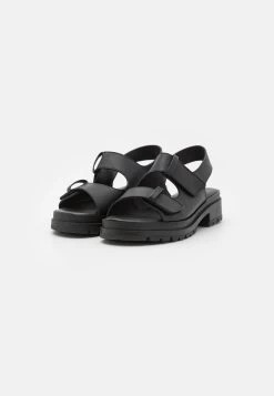 Pier One Leather- Sandals - Black -Pier One c37bc286290b4a57995629940dda3bbb