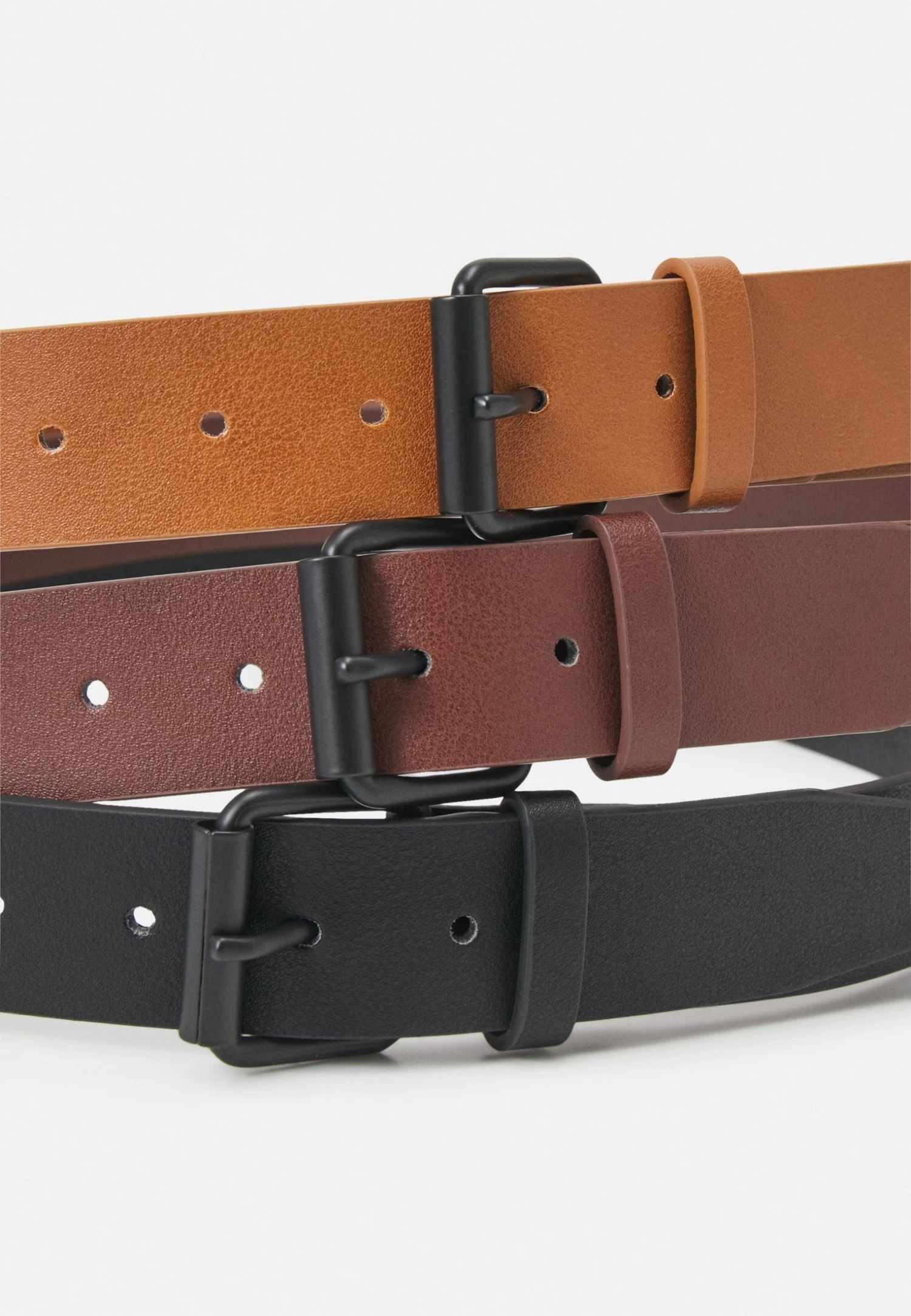 Pier One 3 Pack Unisex - Belt - Black/Brown/Cognac 6 Pier One 3 Pack Unisex - Belt - Black/Brown/Cognac - Image 4