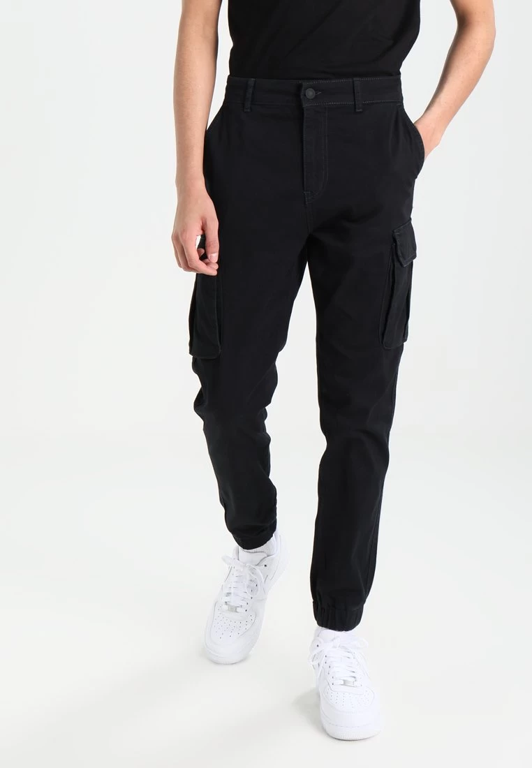 Pier One Cuffed Skinny Trouser- Cargo Trousers - Black 3 Pier One Cuffed Skinny Trouser- Cargo Trousers - Black