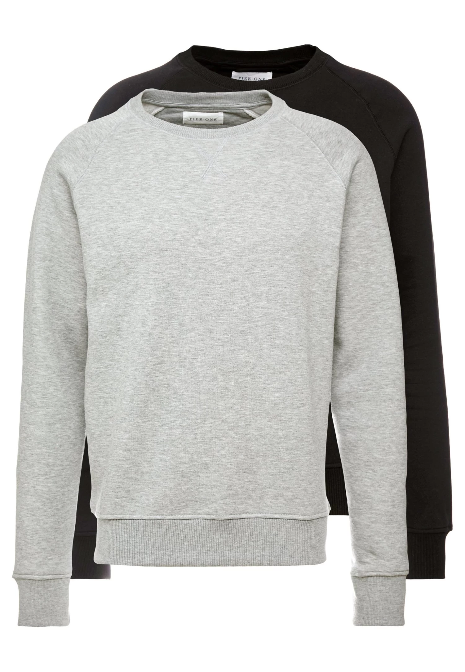Pier One 2 Pack - Sweatshirt - Mottled Light Grey/Black 7 Pier One 2 Pack - Sweatshirt - Mottled Light Grey/Black - Image 5