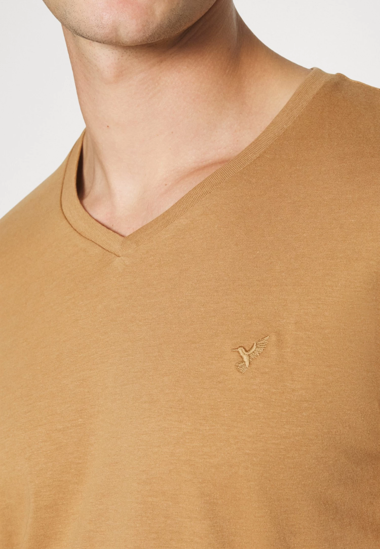 Pier One V Neck Bird Tonal 3 Pack - Basic T-Shirt - Light Brown/White/Dark Blue 12 Pier One V Neck Bird Tonal 3 Pack - Basic T-Shirt - Light Brown/White/Dark Blue - Image 10