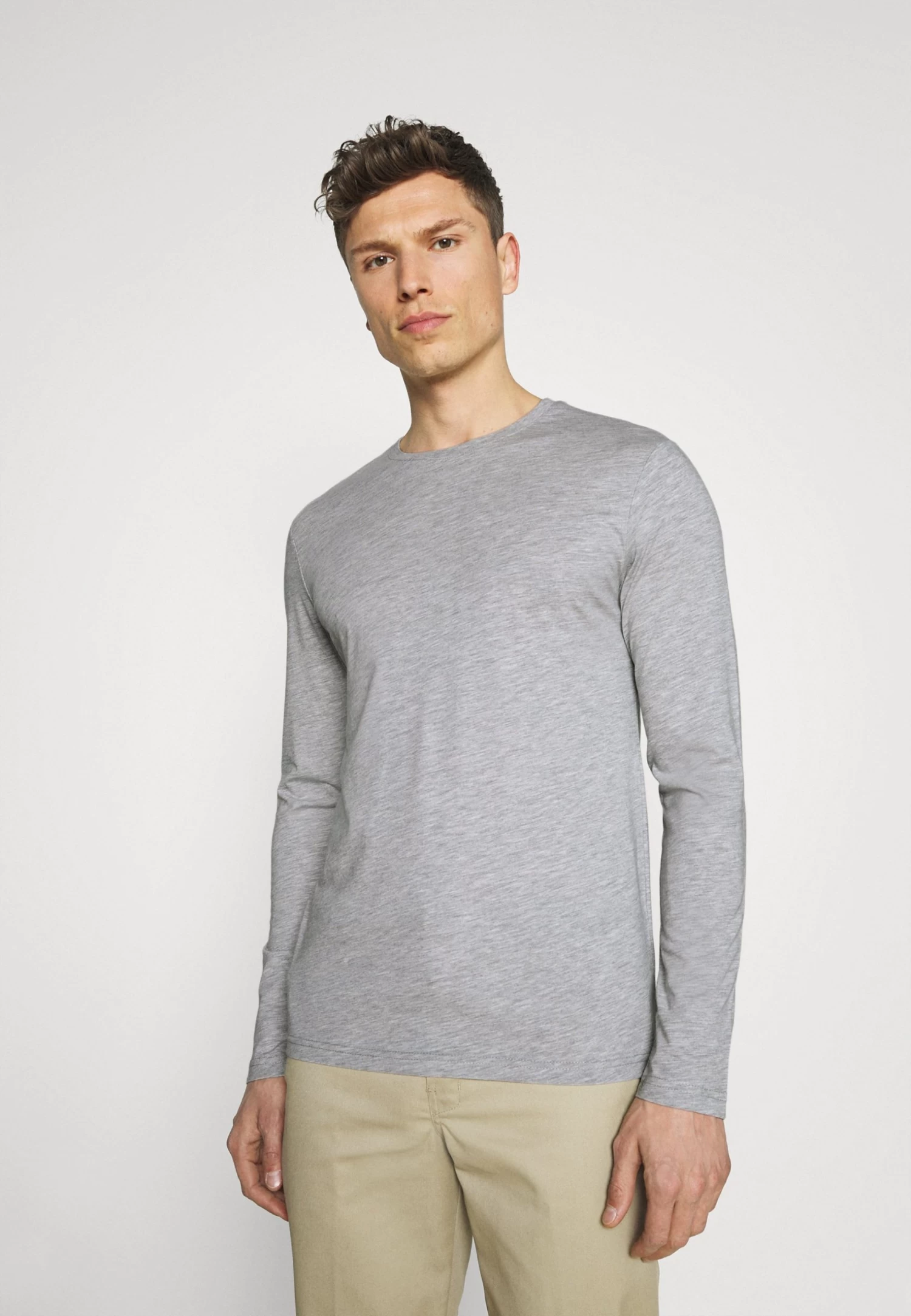 Pier One 2 Pack - Long Sleeved Top - Dark Blue/Mottled Grey 4 Pier One 2 Pack - Long Sleeved Top - Dark Blue/Mottled Grey - Image 2