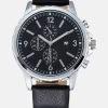 Pier One Watch - Black/Silver-Coloured