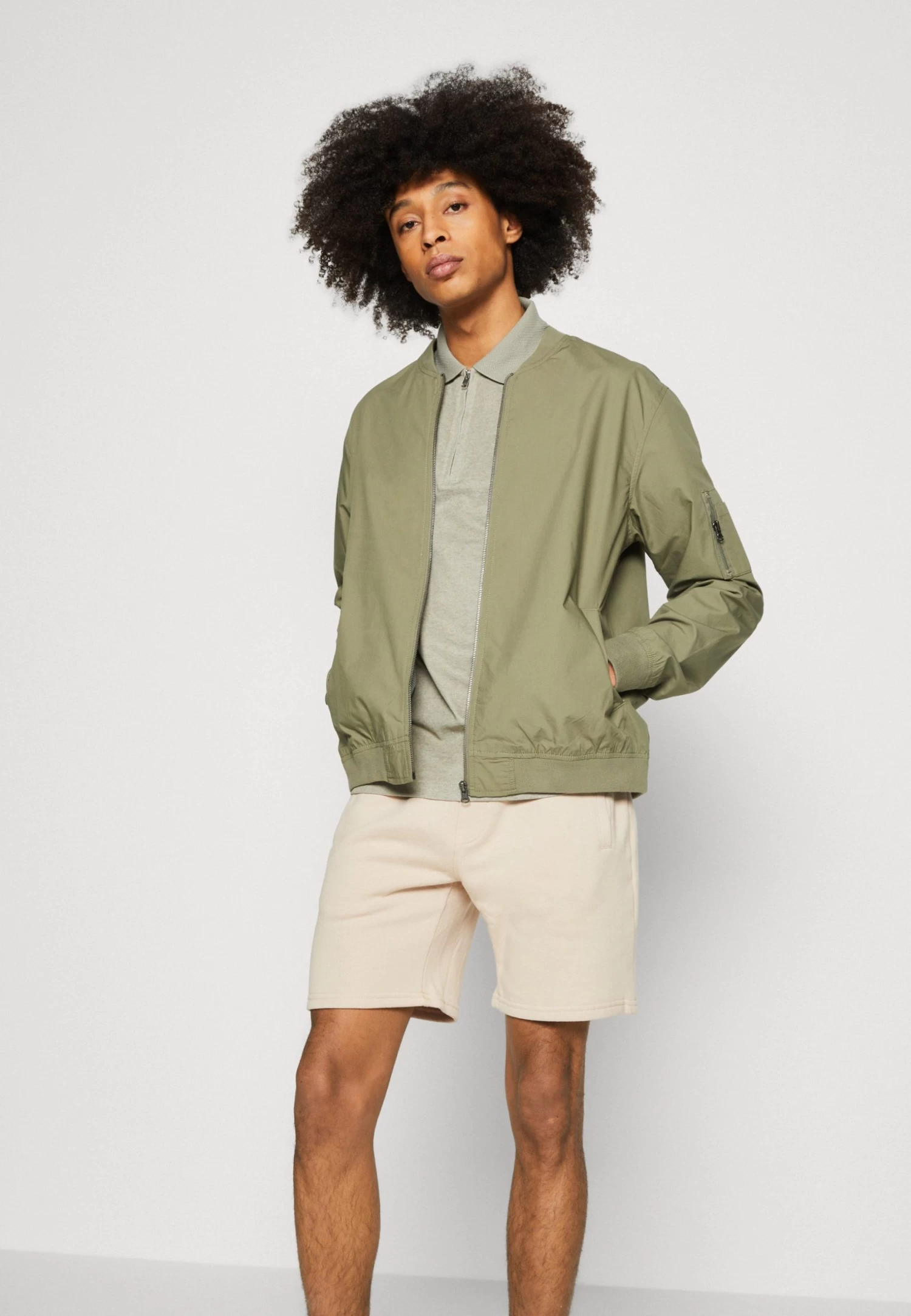 Pier One Bomber Jacket - Olive 6 Pier One Bomber Jacket - Olive - Image 4