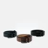 Pier One 3 Pack - Belt - Black - 802_Brown - 702_Dark Blue - 503