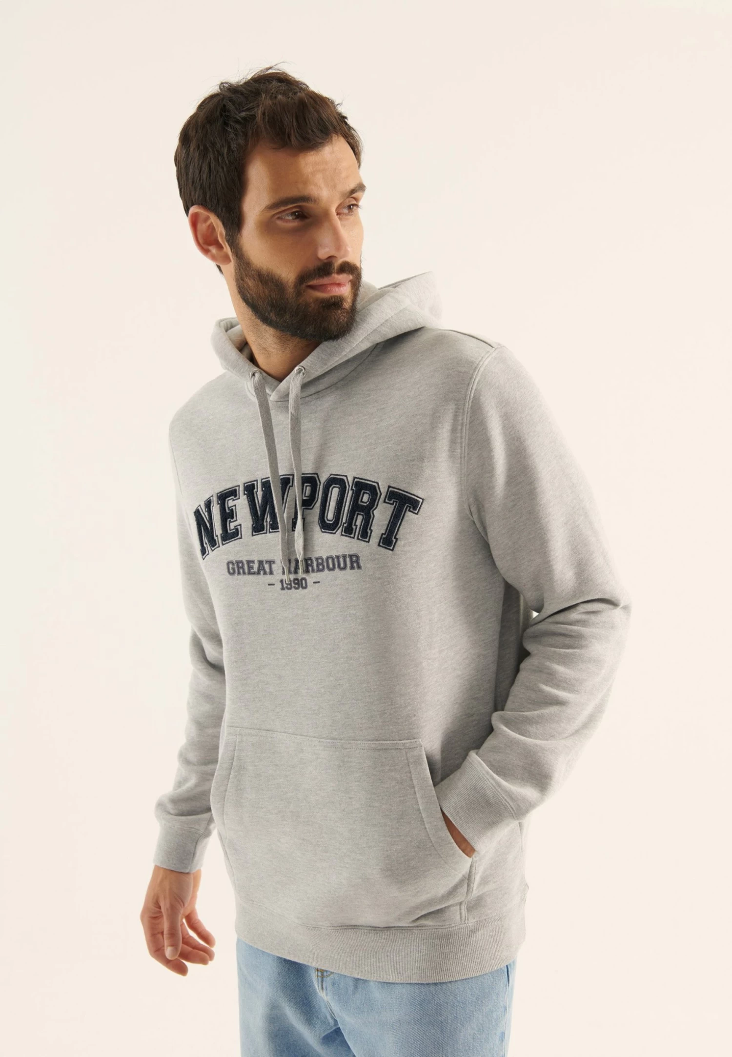 Pier One Sweatshirt - Mottled Light Grey 3 Pier One Sweatshirt - Mottled Light Grey