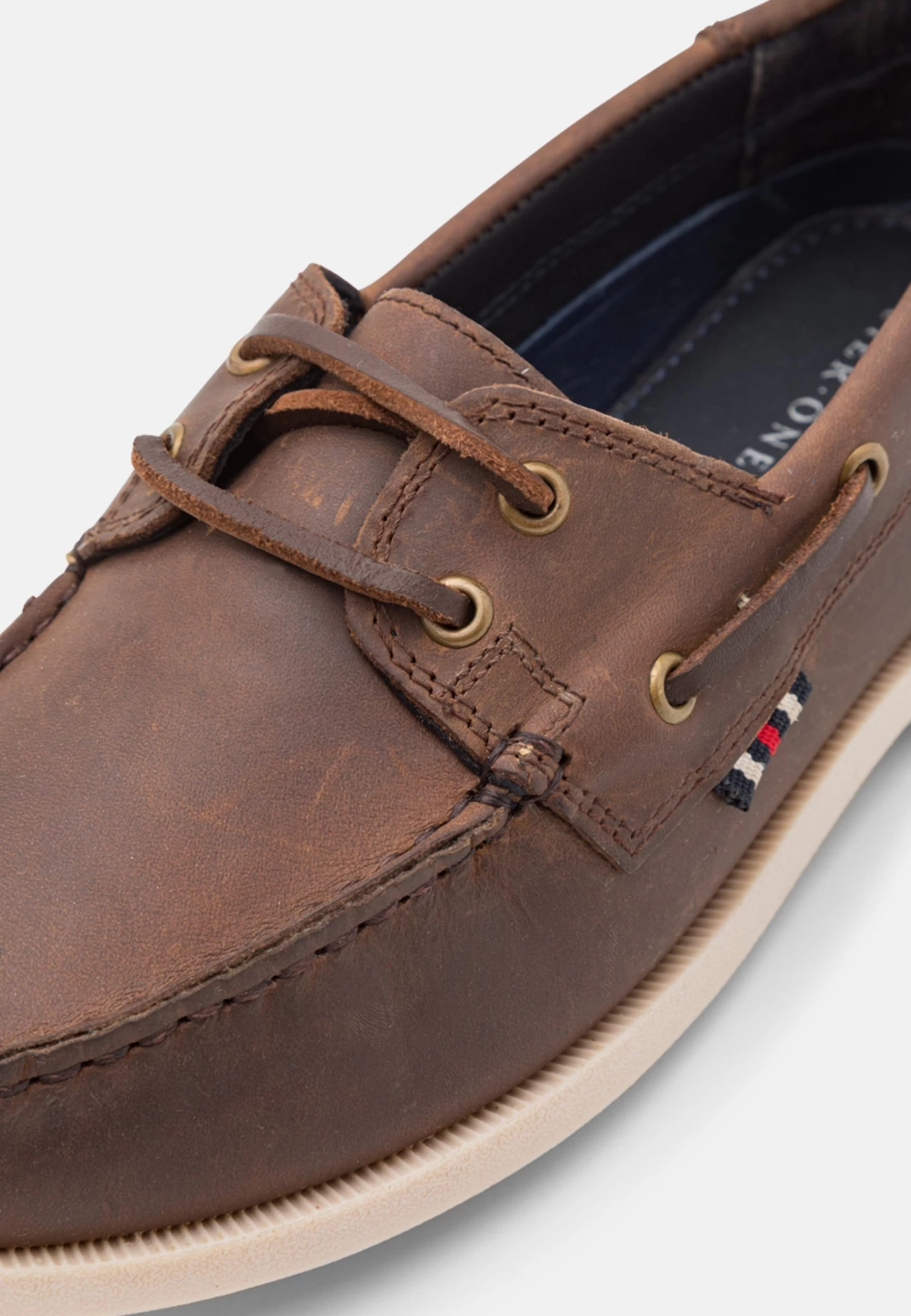 Pier One Leather Unisex - Boat Shoes - Brown 8 Pier One Leather Unisex - Boat Shoes - Brown - Image 6