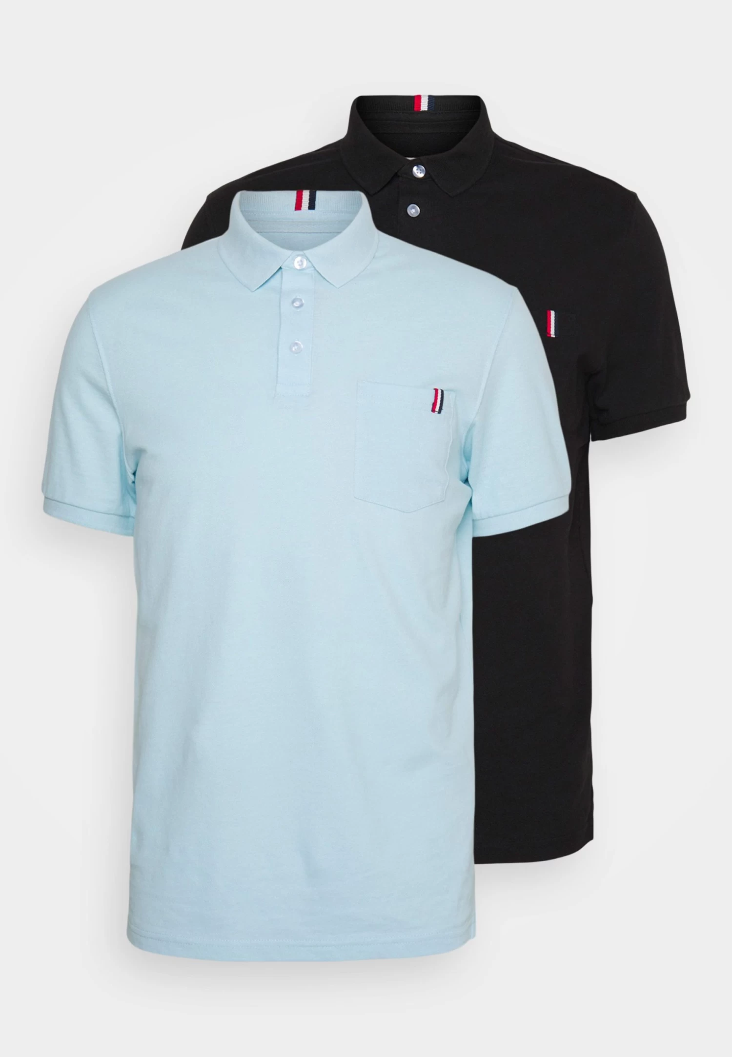 Pier One 2 Pack - Polo Shirt - Light Blue/Black 9 Pier One 2 Pack - Polo Shirt - Light Blue/Black - Image 7