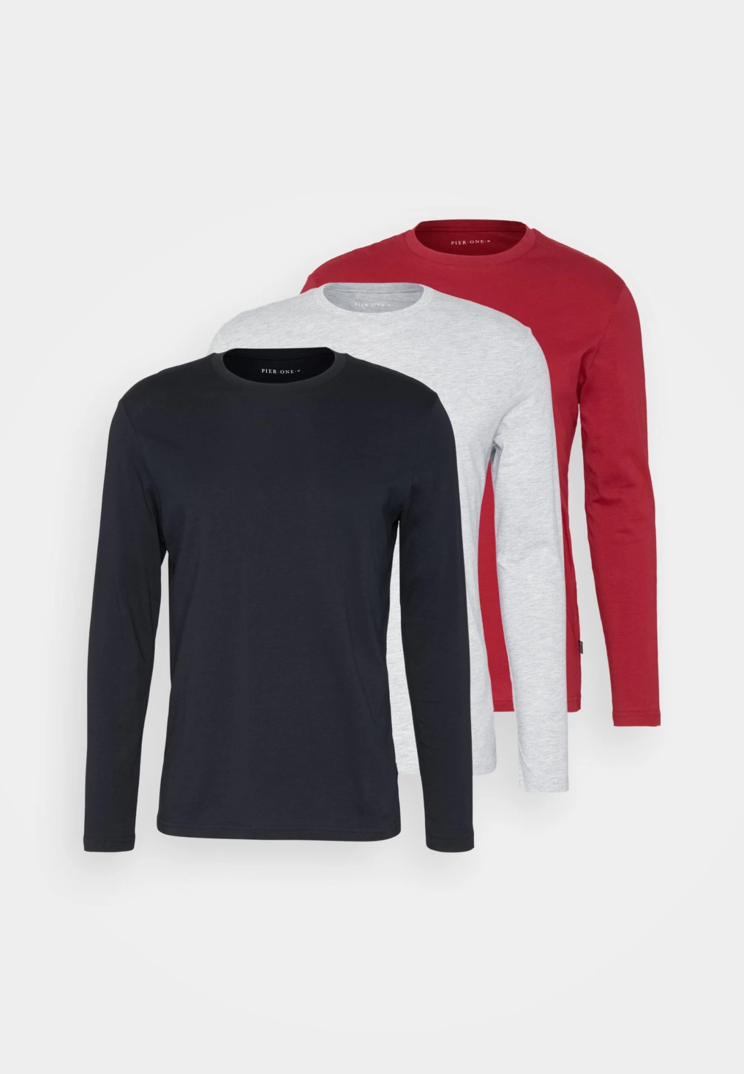 Pier One Long Sleeved Top - Red/Dark Blue/Mottled Light Grey 8 Pier One Long Sleeved Top - Red/Dark Blue/Mottled Light Grey - Image 6