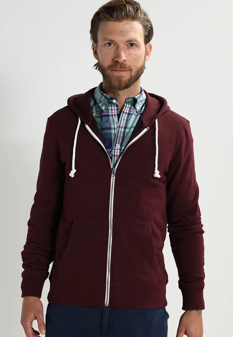 Pier One Zip-Up Sweatshirt - Bordeaux Melange 3 Pier One Zip-Up Sweatshirt - Bordeaux Melange